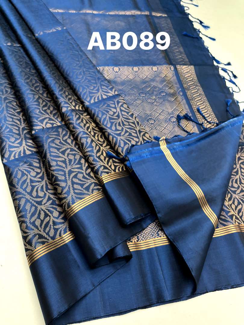 Beautiful Handloom Soft Silk Bridal saree in Teal Blue