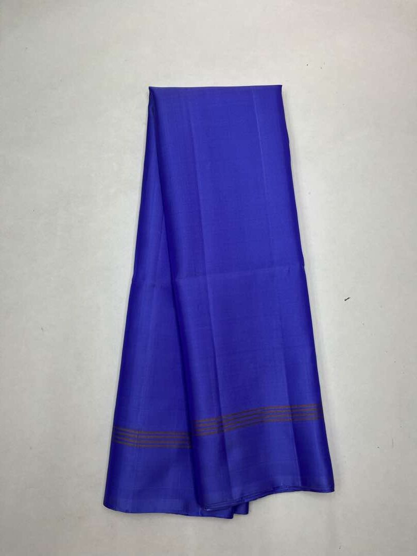 Beautiful Handloom Soft Silk Plain saree in Neon Blue