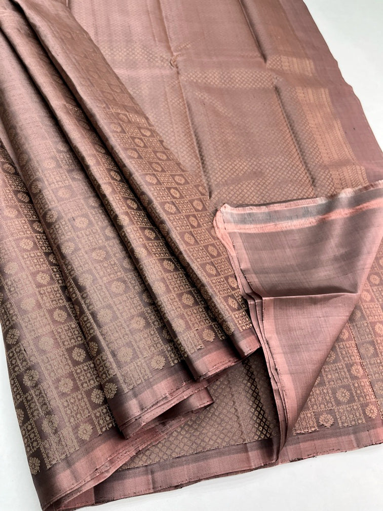 Stone Brown - Soft Silk Saree