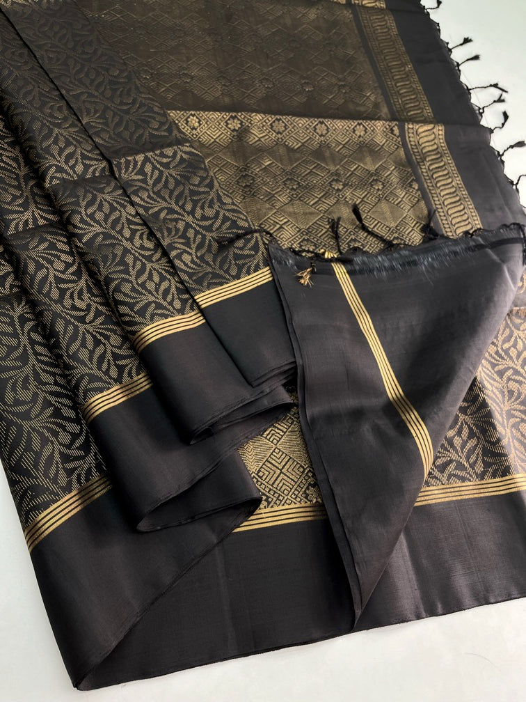 Black - Soft Silk Saree