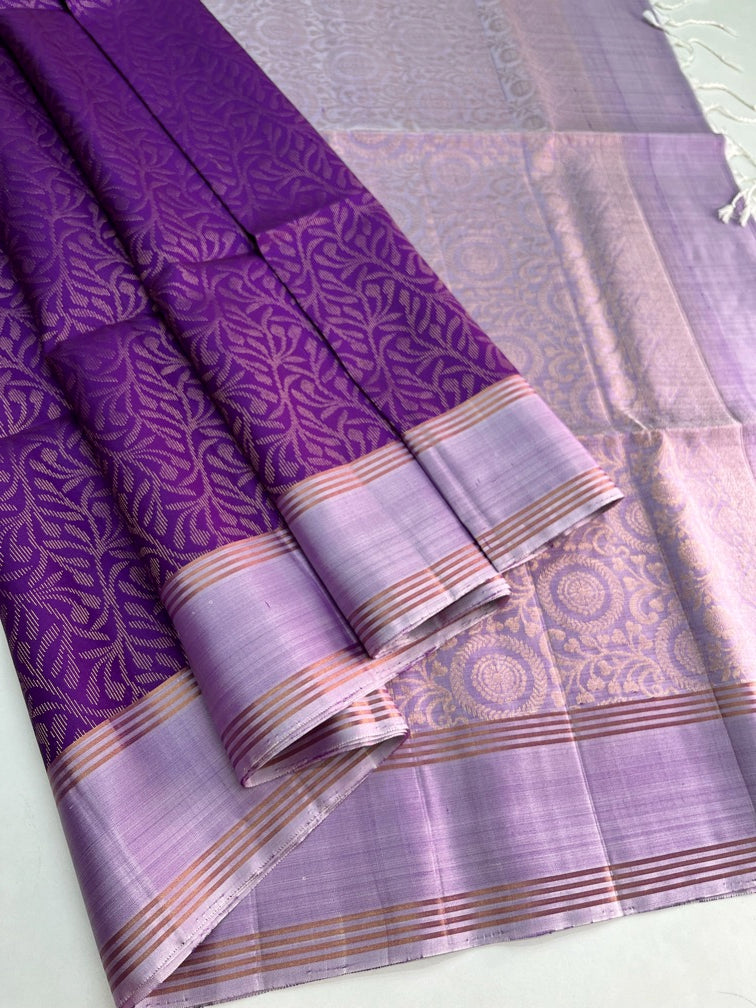 Purple & Lavender - Soft Silk Saree