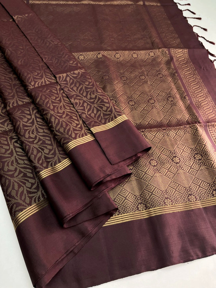 Maroon - Soft Silk Saree