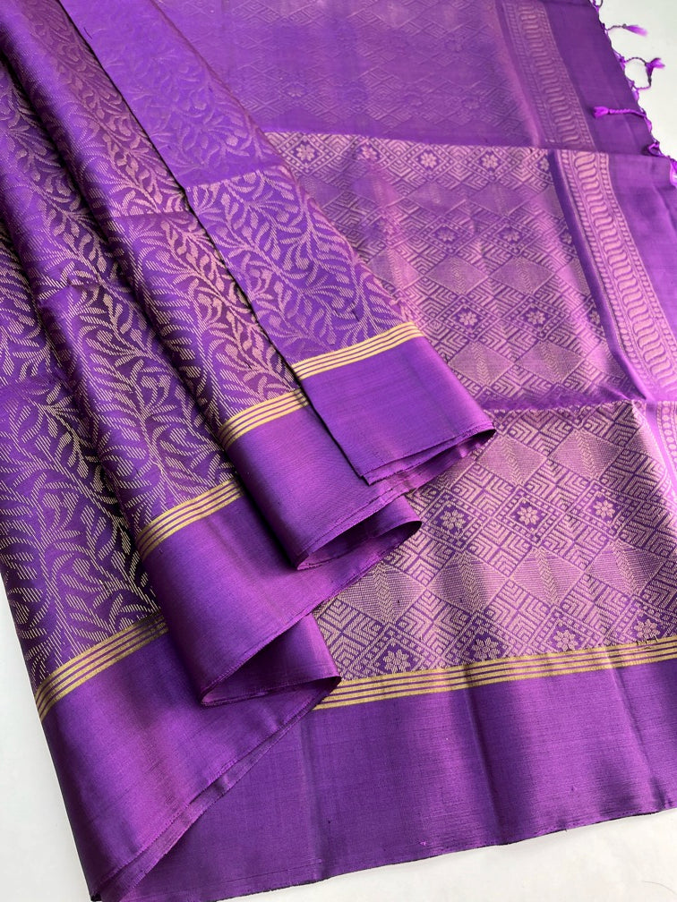 Purple - Soft Silk Saree