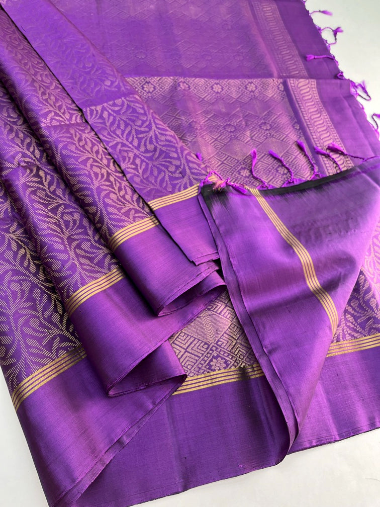 Purple - Soft Silk Saree