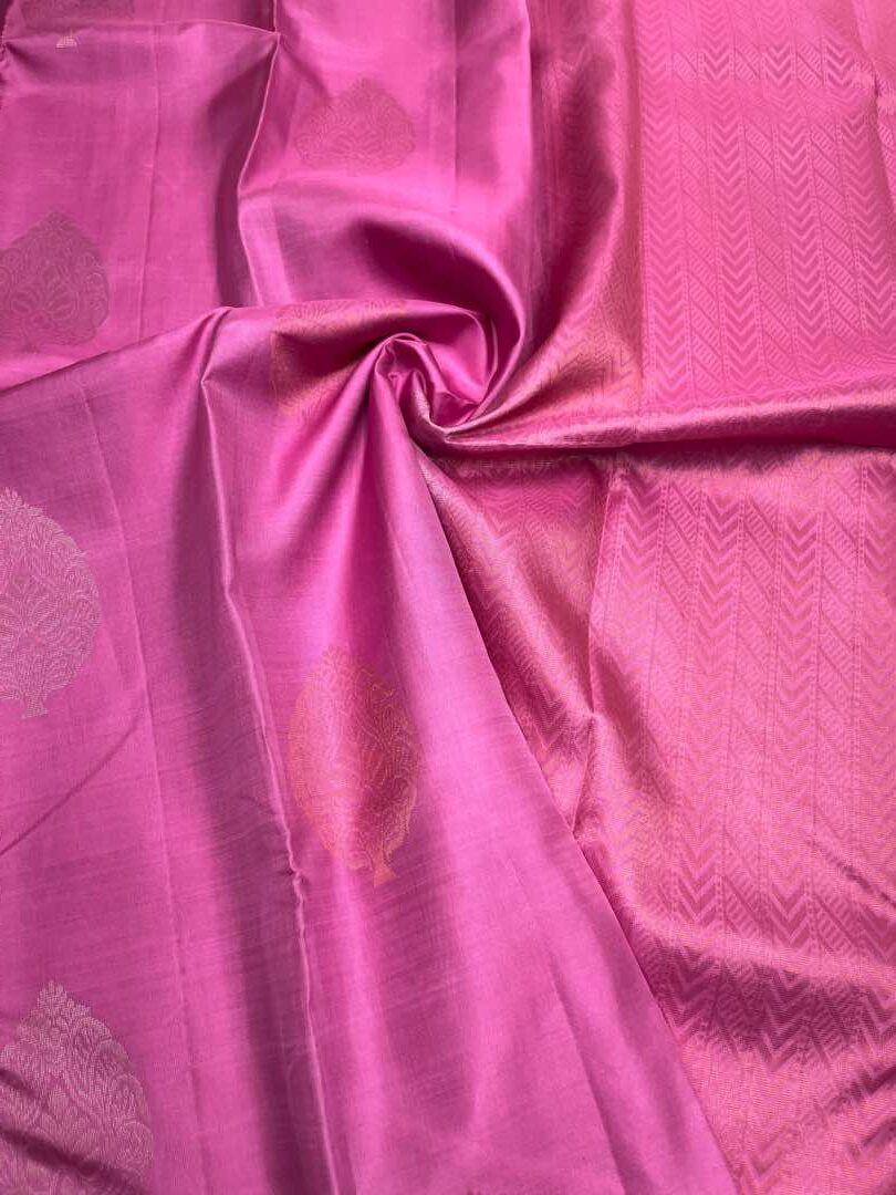 Pink - Soft Silk Saree