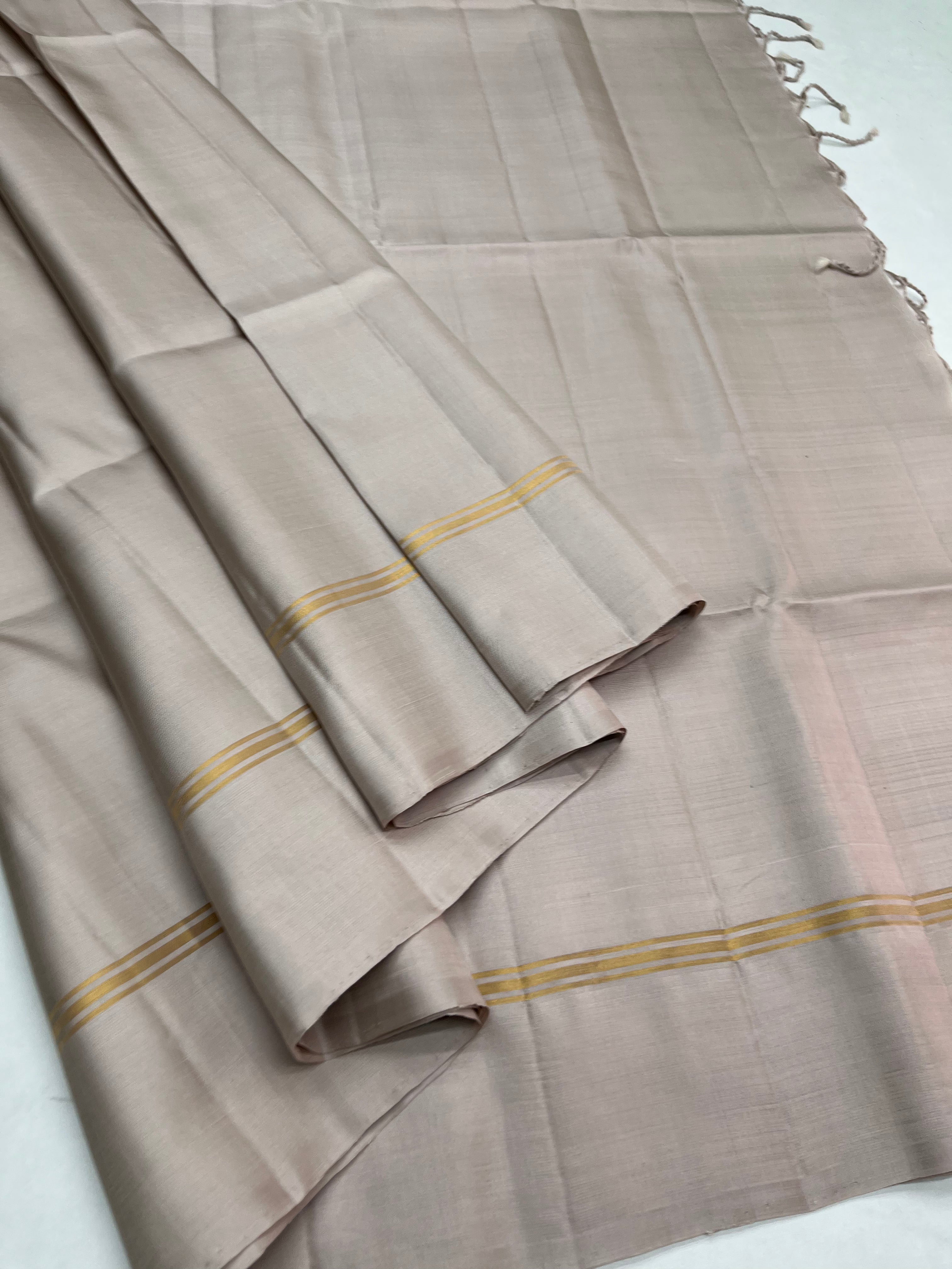 Grey - Soft Silk Saree