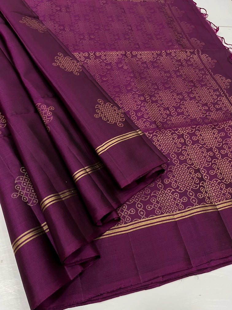 Rich Purple - Soft Silk Saree