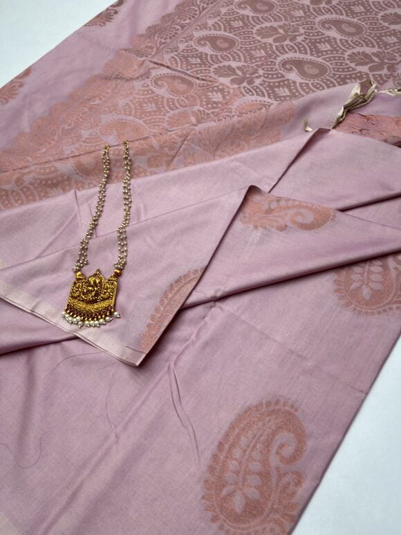 Soft Cotton Premium Bhutta saree in Pink color