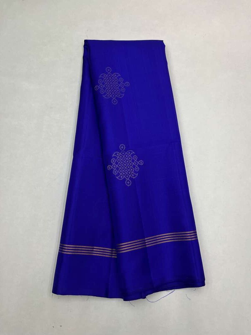 Beautifull Handloom Soft Silk Kolam saree in Royal Blue