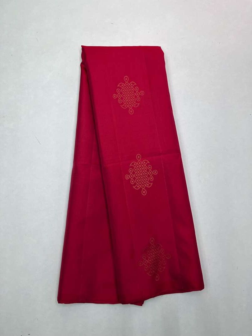 Beautifull Handloom Soft Silk Kolam saree in Ruby Pink