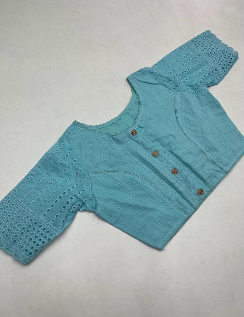 Readymade Hakoba blouse in Sky Blue Color